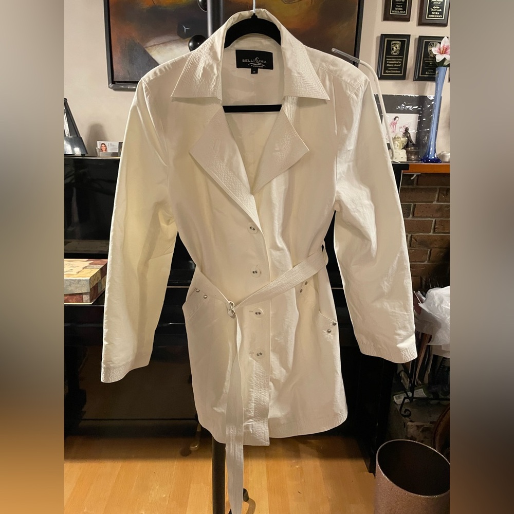 Bellissima Stylish White Trench Coat